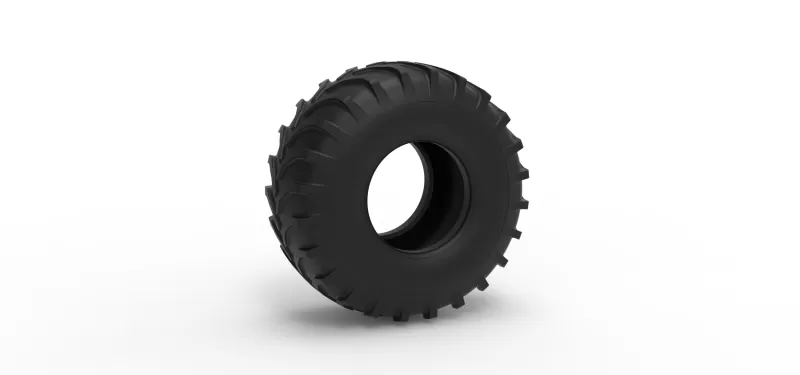 Mud dragster rear tire 2 Scale 1:25 - Model preview 1