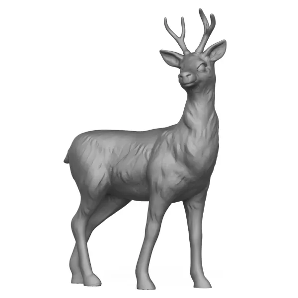 3D Printable Young Deer Animal - Model preview 1