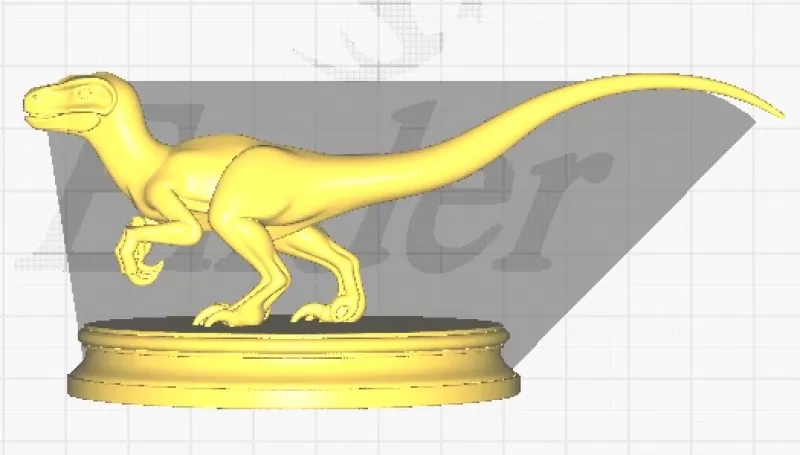 Velociraptor con Base - Model preview 1