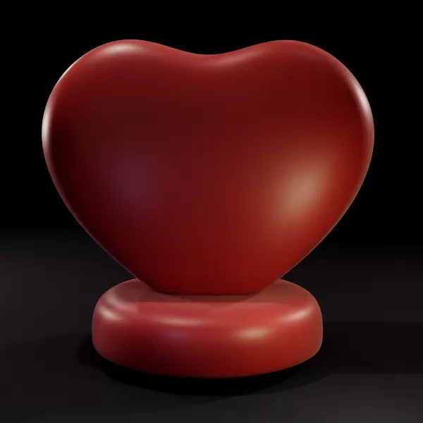 Stylyzed Heart Candle Mold - 3D Printable Model - Model preview 2