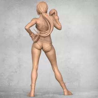 Boxer Woman Statue - Model thumbnail 3