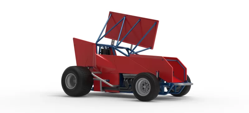 Winged Sprint car Version 2 Scale 1:25 - Model preview 25