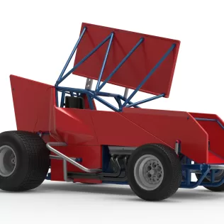 Winged Sprint car Version 2 Scale 1:25 - Model thumbnail 25