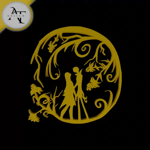 The Nightmare Before Christmas - Silhouette - 2D Wall Art Decor - Model preview 1