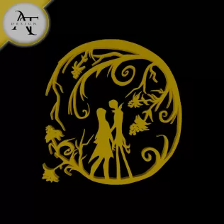 The Nightmare Before Christmas - Silhouette - 2D Wall Art Decor