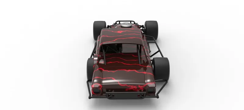 Vintage Asphalt Modified stock car V13 Scale 1:25 - Model preview 17