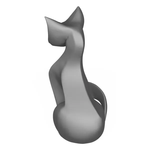 Decorative Cat Statue 3D Print Model - Model preview 6