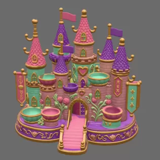 Princess Castle Organizer STL File for 3D Print - Model thumbnail 10