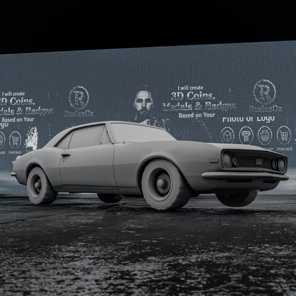 Chevrolet Camaro SS 1967 – 3D Printable Car Model - Model preview 7