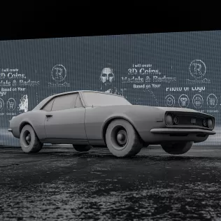Chevrolet Camaro SS 1967 – 3D Printable Car Model - Model thumbnail 7