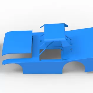 Shell of Vintage Dirt late model Race car Version 5 Scale 1:25 - Model thumbnail 24