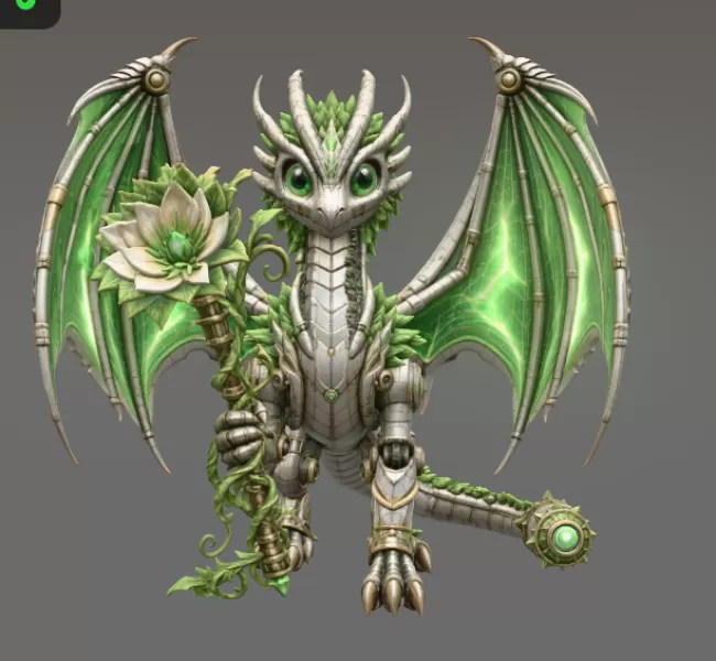 Verdant Arcane Dragon STL File for 3D Print - Model preview 7
