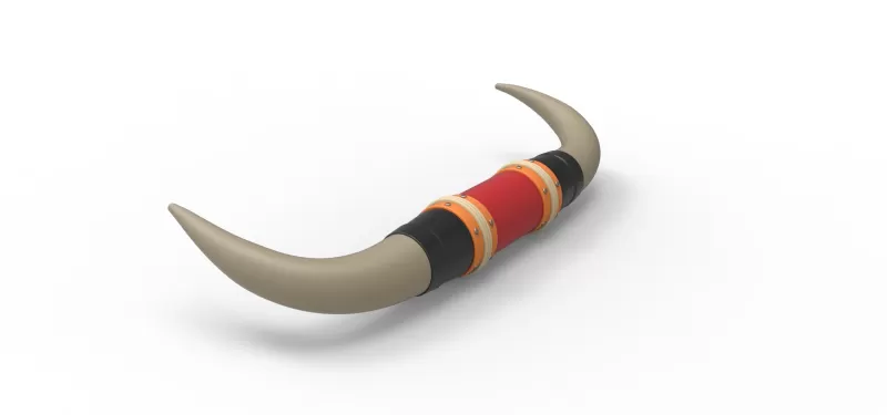 Bull horns for car ot truck Version 3 Scale 1:25 - Model preview 8