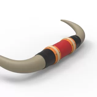 Bull horns for car ot truck Version 3 Scale 1:25 - Model thumbnail 8