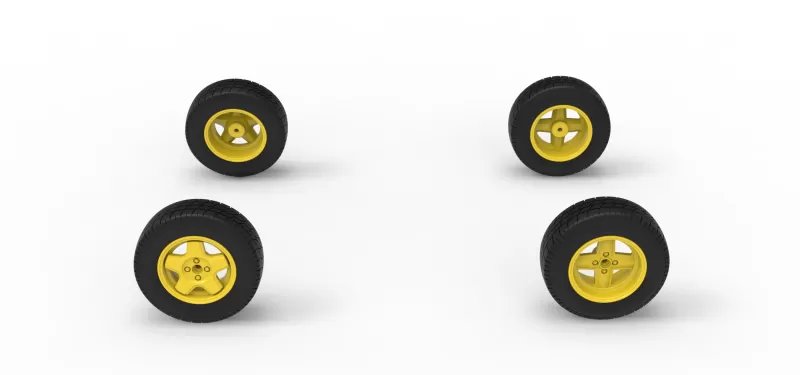Wheel set of BriSCA Formula 2 Stock Car Scale 1:25 - Model preview 6