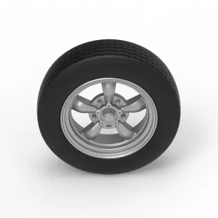 Front wheel of old school dragster Version 7 Scale 1:25 - Model thumbnail 6