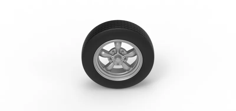 Front wheel of old school dragster Version 7 Scale 1:25 - Model preview 6