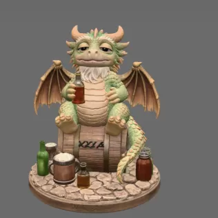 Advertising Tipsy Tavern Dragon STL File 3D Print - Model thumbnail 3