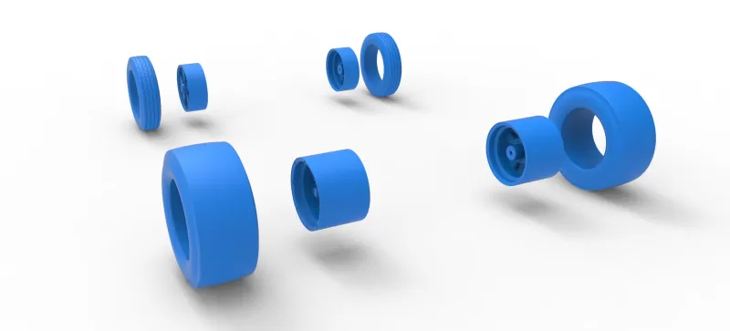 Wheel Set of Gasser Version 3 Scale 1:25 - Model preview 11