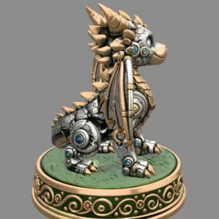 Mechanical Fantasy Dragon STL for 3D Printing - Model thumbnail 6