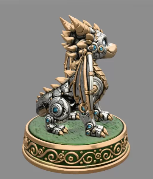 Mechanical Fantasy Dragon STL for 3D Printing - Model preview 6
