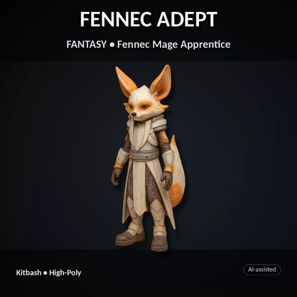 Vulpine Heroes Bundle – 10 Stylized Fantasy + Sci-Fi Characters - Model preview 18