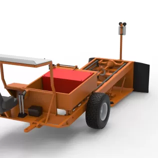 Garden Tractor pulling sled Scale 1:25 - Model thumbnail 18