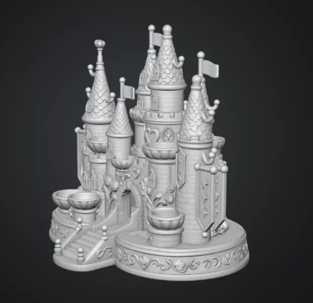 Princess Castle Organizer STL File for 3D Print - Model preview 15
