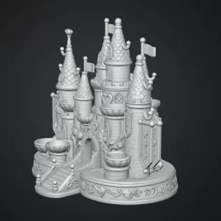 Princess Castle Organizer STL File for 3D Print - Model thumbnail 15