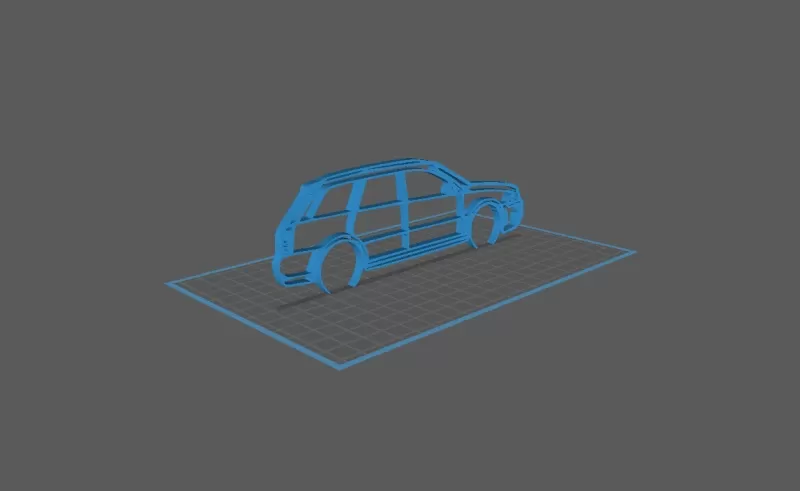 Audi - RS4 2000 Wall Art - Model preview 2