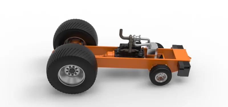 Pro Stock Pulling Tractor Base Version 2 Scale 1:25 - Model preview 16