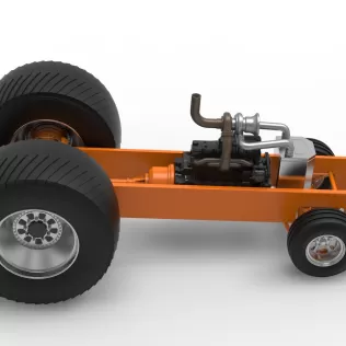 Pro Stock Pulling Tractor Base Version 2 Scale 1:25 - Model thumbnail 16