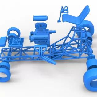 Vintage Front engine dragster Base Version 4 Scale 1:25 - Model thumbnail 23
