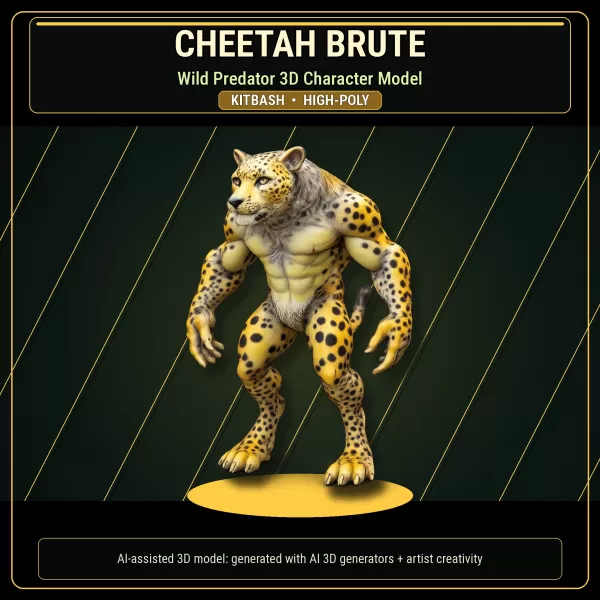 Beast Warriors Pack – Fantasy Creature 3D Models Kitbash - Model preview 2