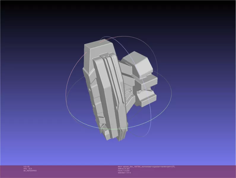 Asgardian Handle Stormbreaker Assembly - Model preview 1