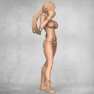 Boxer Woman Statue - Model thumbnail 4