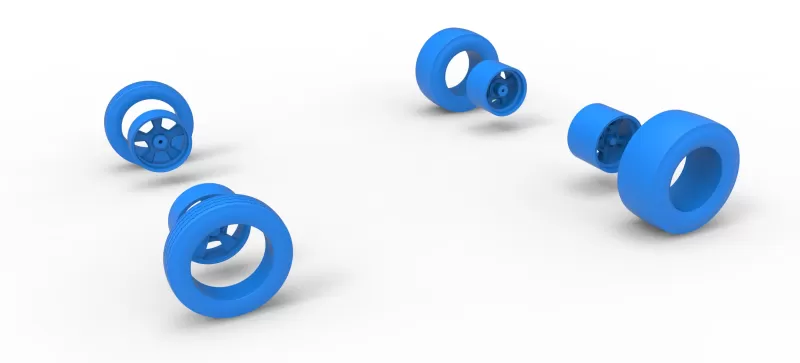 Wheel Set of Gasser Version 3 Scale 1:25 - Model preview 9