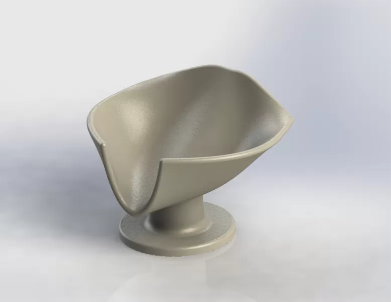Self-Draining Soap Dish with Water Channel - Model preview 2