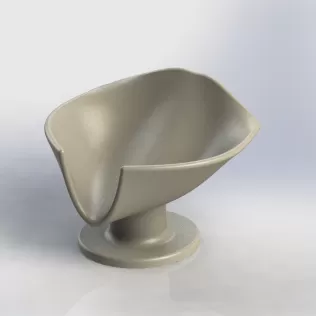 Self-Draining Soap Dish with Water Channel - Model thumbnail 2