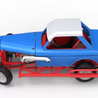 New Zealand Vintage Stock car while turning Scale 1:25 - Model thumbnail 10