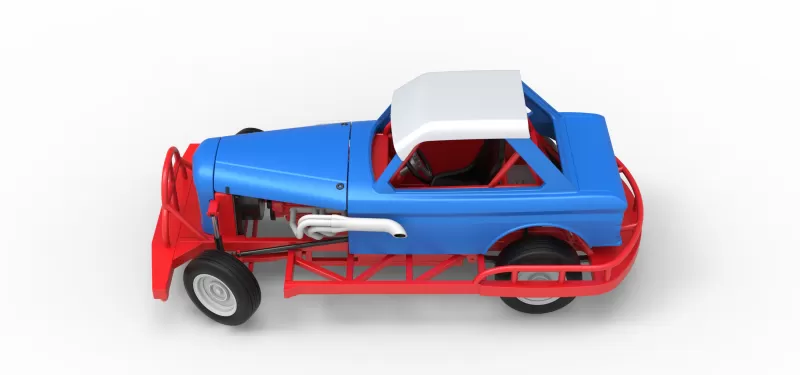 New Zealand Vintage Stock car while turning Scale 1:25 - Model preview 10