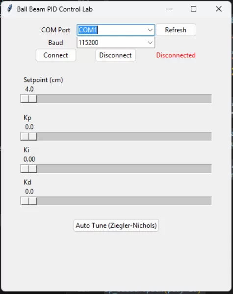 Ball Beam PID Control (STL + ESP32 + Python) - Model preview 1