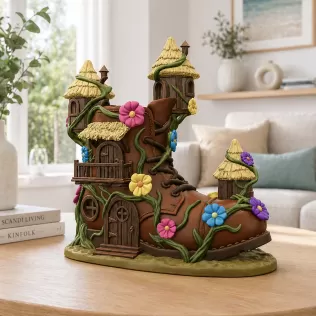 Enchanted Boot House STL File for 3D Printing