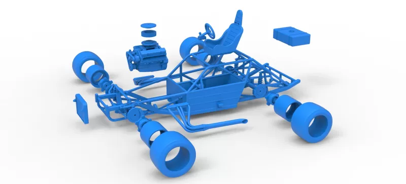 Vintage Asphalt Modified stock car Base V6 Scale 1:25 - Model preview 28