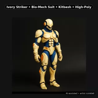 Mecha Heroes Pack – 9 High-Poly Kitbash Characters - Model thumbnail 18