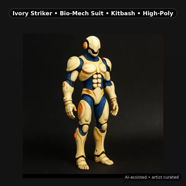 Mecha Heroes Pack – 9 High-Poly Kitbash Characters - Model preview 18