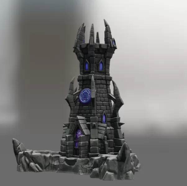 Shadowspire Arcane Tower STL File for 3D Print - Model preview 8