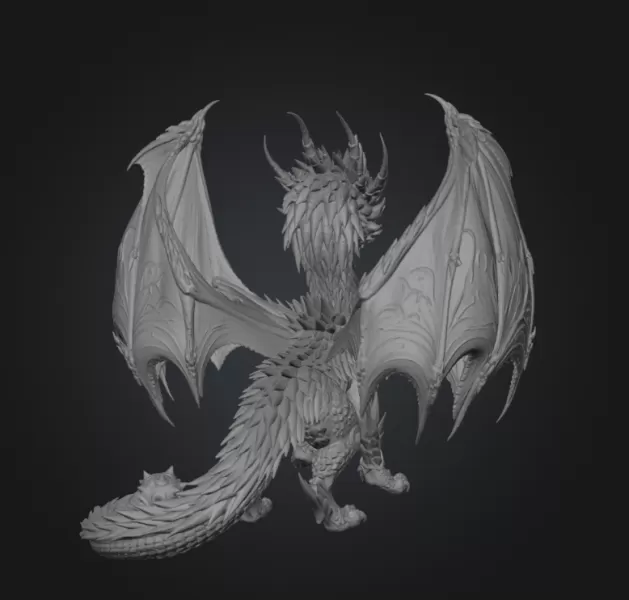 Emerald Crown Dragon STL File for 3D Print - Model preview 13