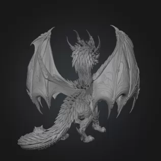 Emerald Crown Dragon STL File for 3D Print - Model thumbnail 13