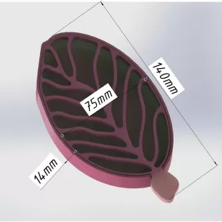 Leaf Soap Dish with Removable Veins - Model thumbnail 4